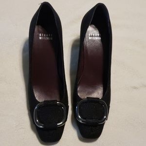 Stuart Weitzman Tube Black Goose Bump HEELS